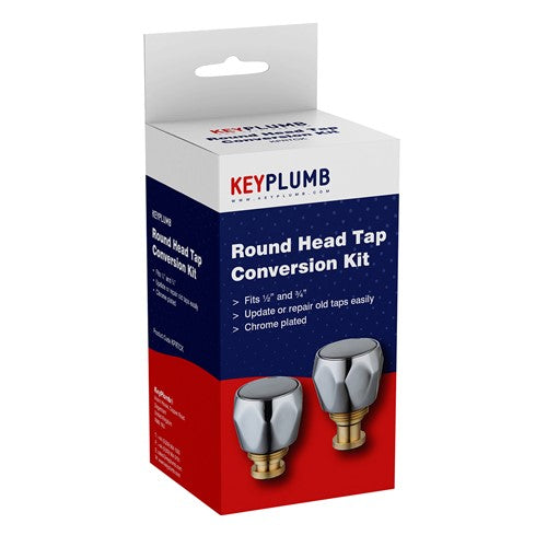 KeyPlumb - Round Head Tap Conversion Kit - Fits 1/2" & 3/4"