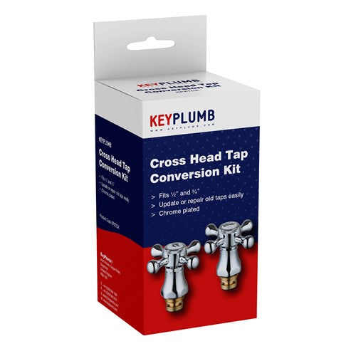 KeyPlumb Cross Head Tap Conversion Kit – Fits 1/2" & 3/4"