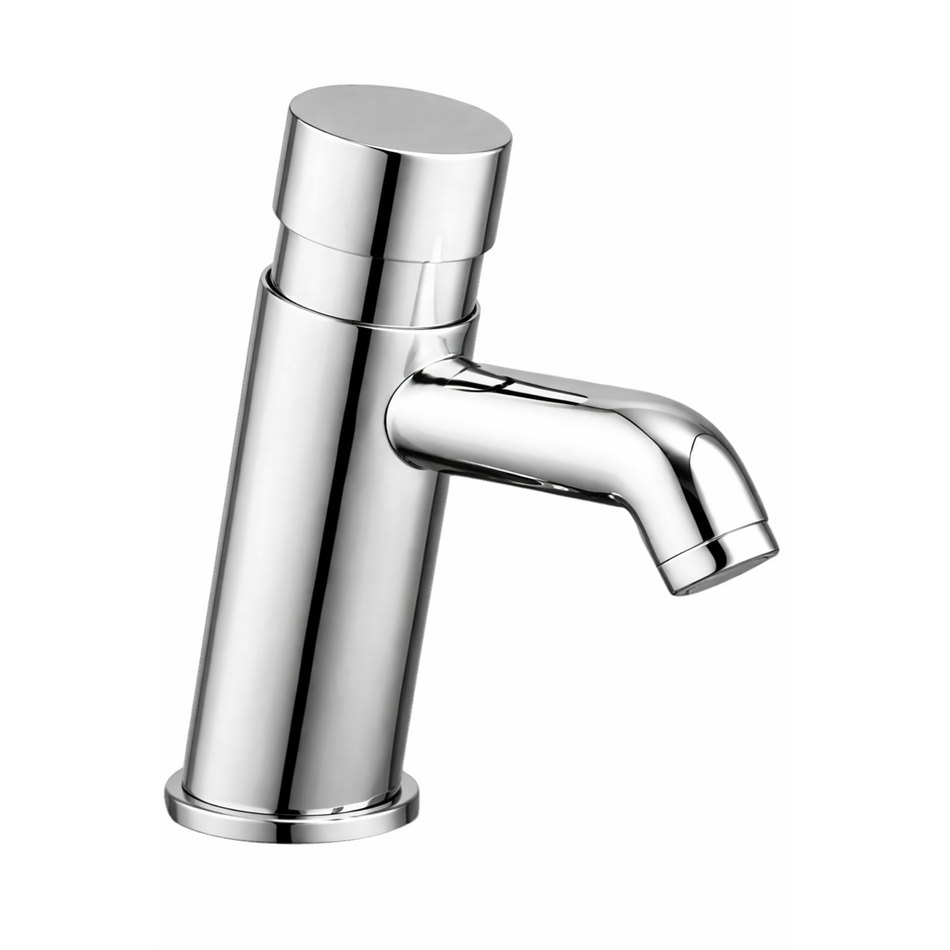 HIGHLIFE BATHROOMS SKARA PUSH BUTTON NON-CONCUSSIVE BASIN TAP CHROME