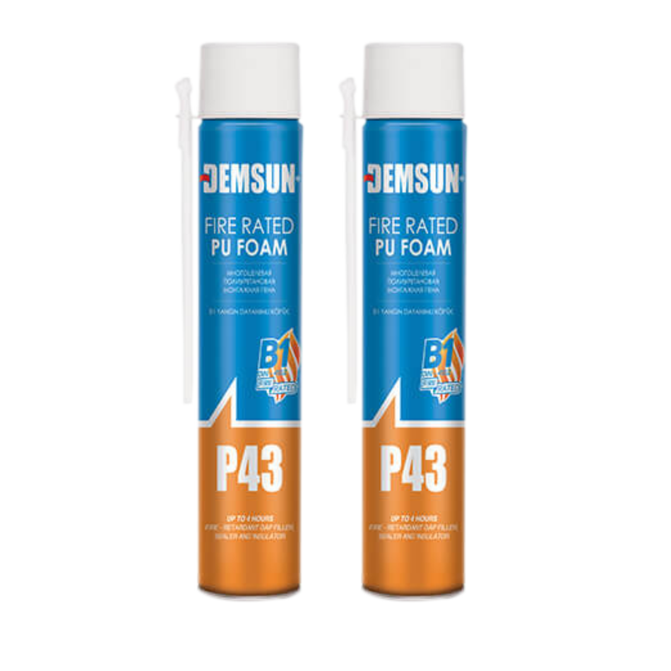 P43 Fire Rated PU Foam – B1 Fire Resistant Polyurethane Expanding Foam for Sealing, Insulation & Mounting