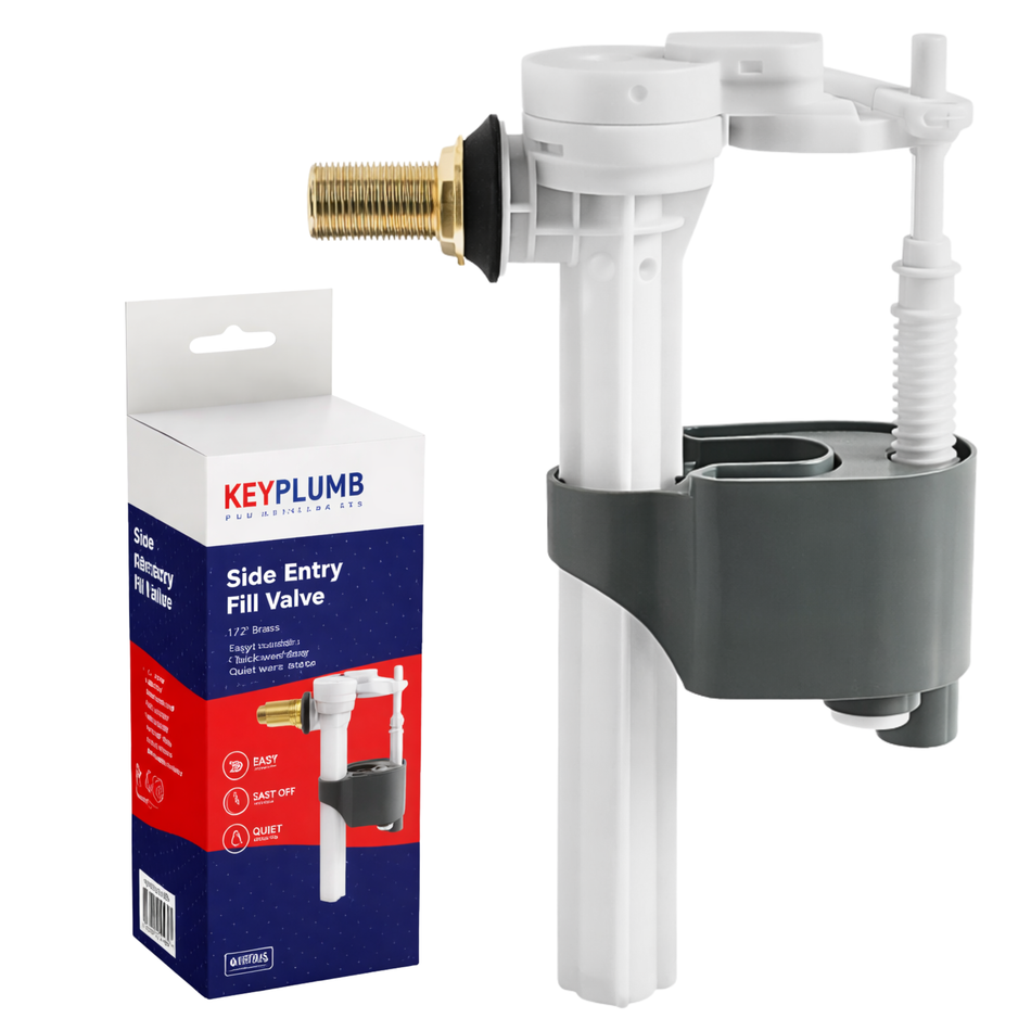 KeyPlumb Side Fill Valve – 1/2" Brass Tail – WRAS Approved