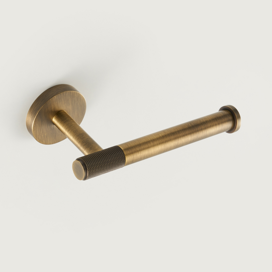 Toilet Roll Holder Wall-Mounted - Luxury Brushed Brass Toilet Paper Holder