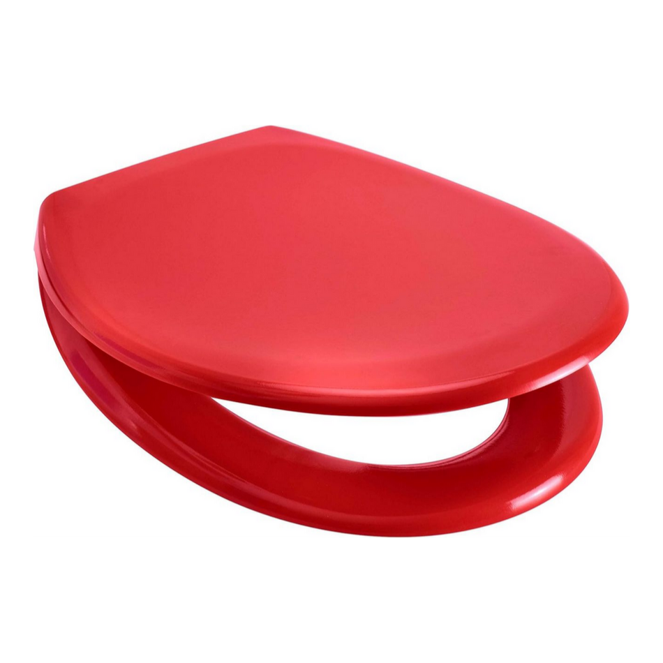 Euroshowers Rainbow Toilet Seats ONE Button Release Soft Close Top/Bottom Fix (red)