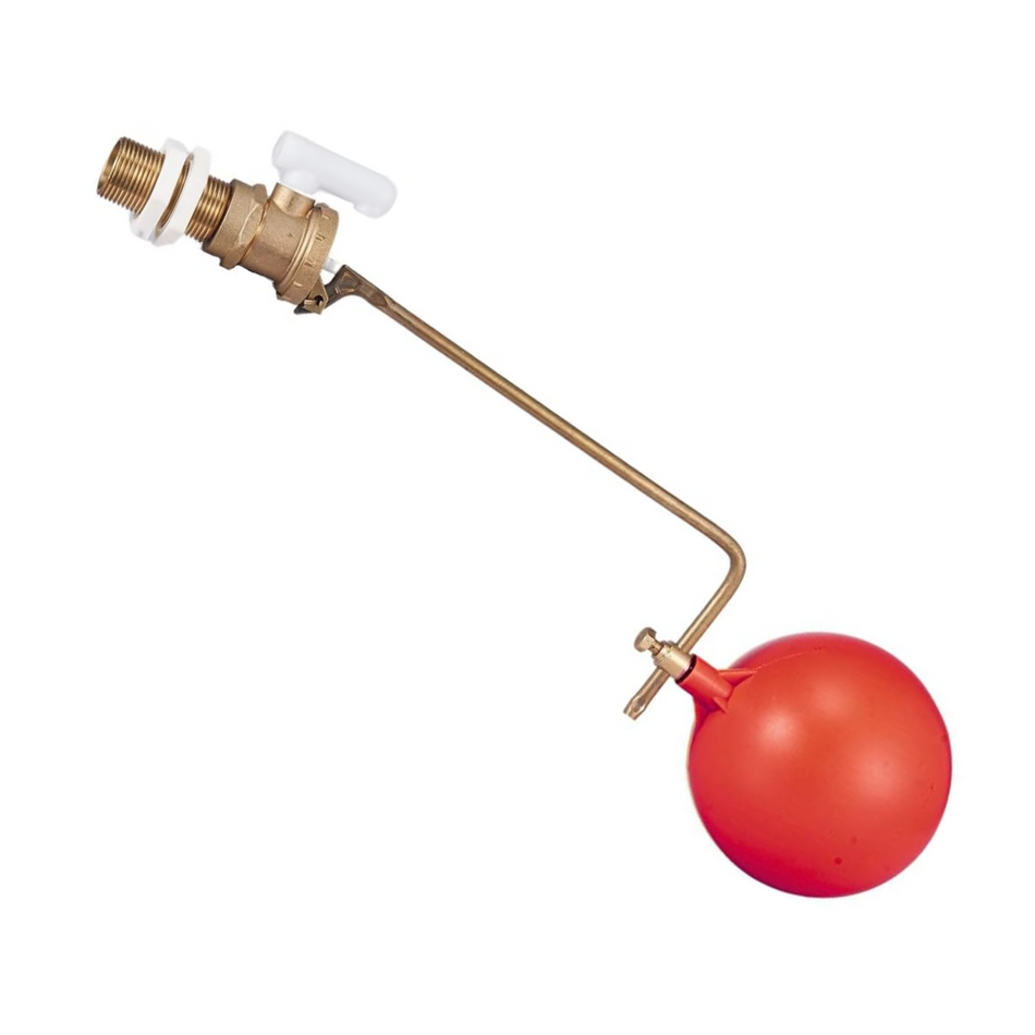 Adjustable 1/2" Part 2 Ball-Cock Float Valve with Ball for Toilet Cisterns & Water Tanks