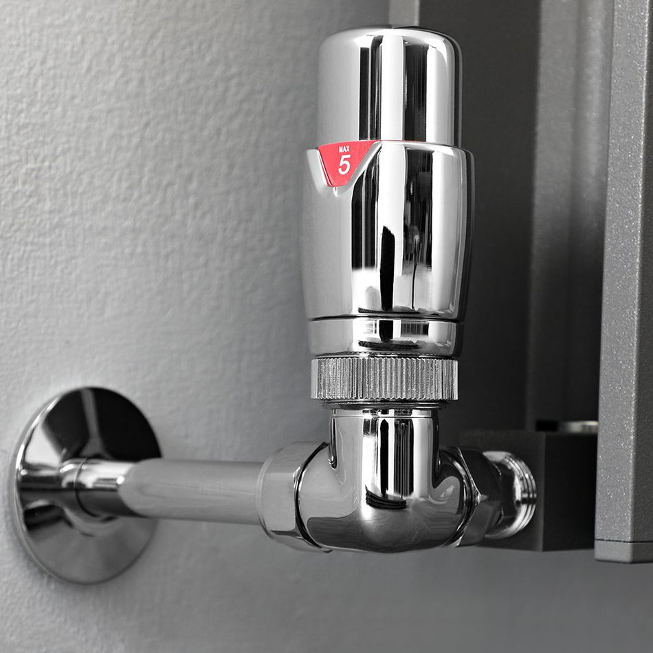 Thermostatic Radiator Valves - 1/2" x 15mm - (Chrome)